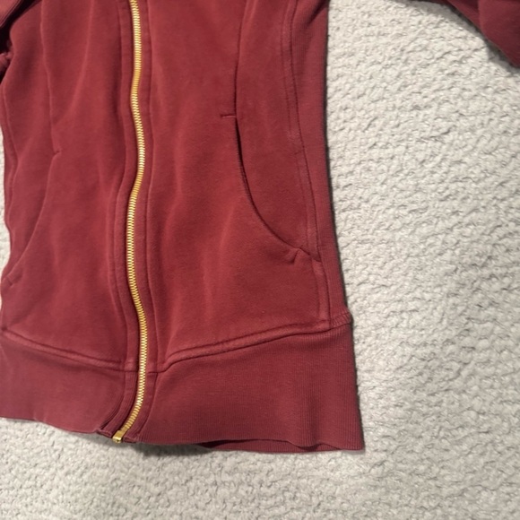 Lululemon Scuba Full Zip Hoodie size 2 mlwi mulled wine gold - Picture 3 of 14